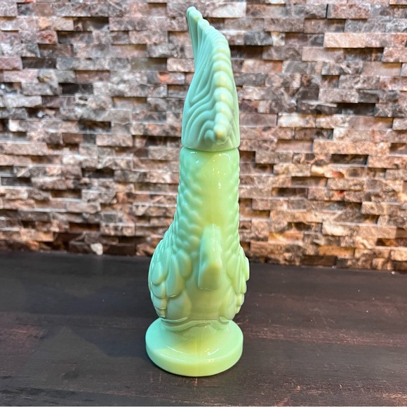Vintage Avon Koi Fish Bottle Green Jadeite Empty - Picture 4 of 8